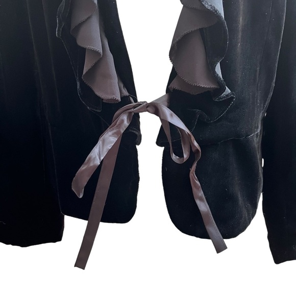 Anthropologie Black Ruffled Jacket - Picture 4 of 13